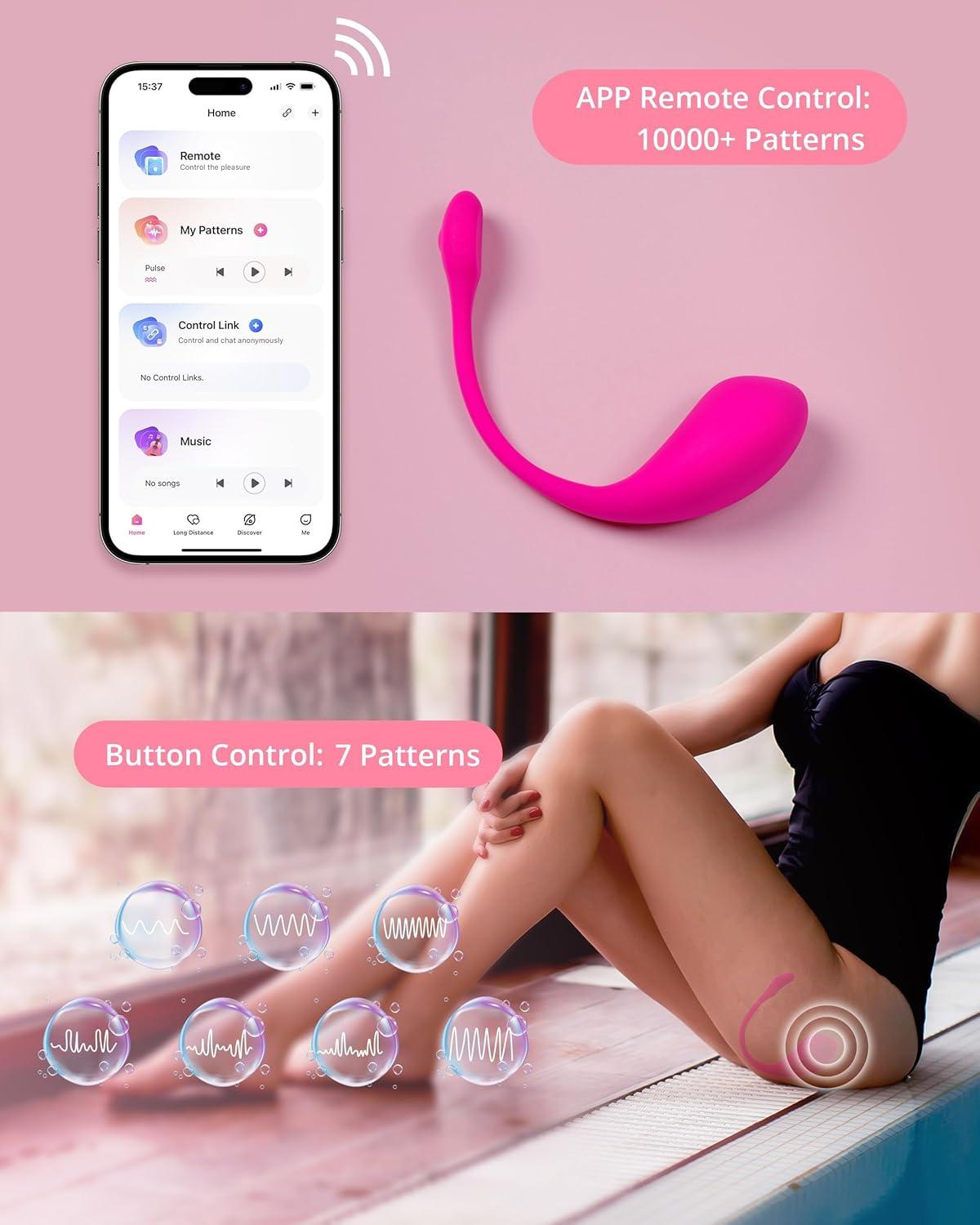 imageLOVENSE Lush 2 App Remote Controlled Vibrator G Spot Couples Vibrator Bluetooth Adult Sex Toys amp Games Vibrating Egg Powerful Vibrations for Women Couples Discreet Pleasure Waterproof