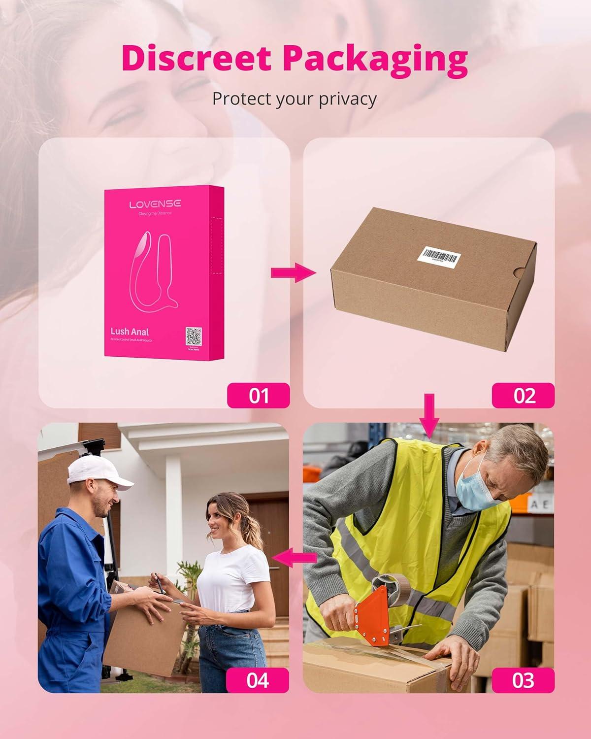 imageLOVENSE Lush Anal Vibrating Butt Plug Sex Toys App Controlled Vibrator with LED Light Small Anal Plug Adult Sex Toys amp Games for Men Women Couples BeginnersFriendly Waterproof Rose