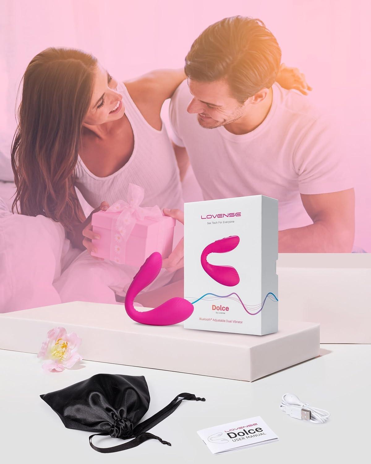 imageLOVENSE Dolce Remote Control VibratorAdult Sex Toys amp GamesWomens Sex ToysClitoris amp Gspot Vibrating Sex Toy for Double Stimulation with 10 Vibration Patterns