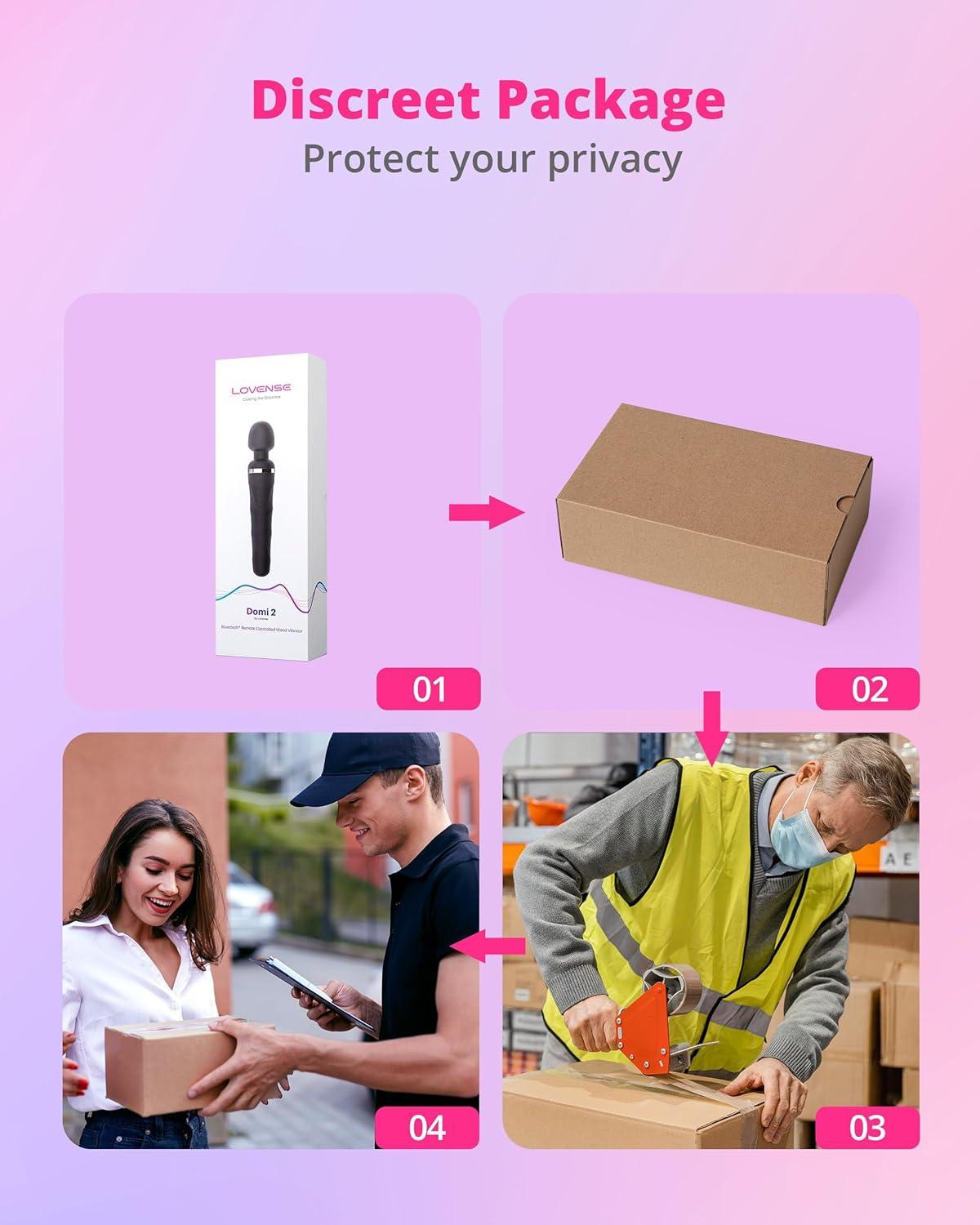 imageLOVENSE Domi 2 Wand Massager Clitoral Vibrators Intense Vibrator Black Adult Sex ToysampGames for Women Men Powerful Massage with Dual Rotating Head Remote Control Vibrator for Couple Play