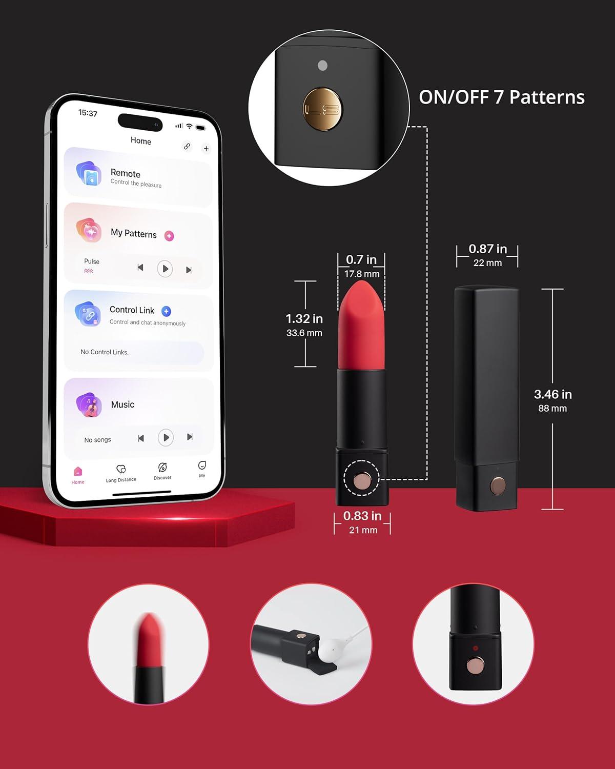 imageLOVENSE Exomoon Mini Bullet Vibrator Bluetooth Secret Lipstick Vibrator Waterproof Nipple Clitoris amp G Spot Massager for Women Small Portable Vibrating amp Massaging Adult Sex Toys for Couples