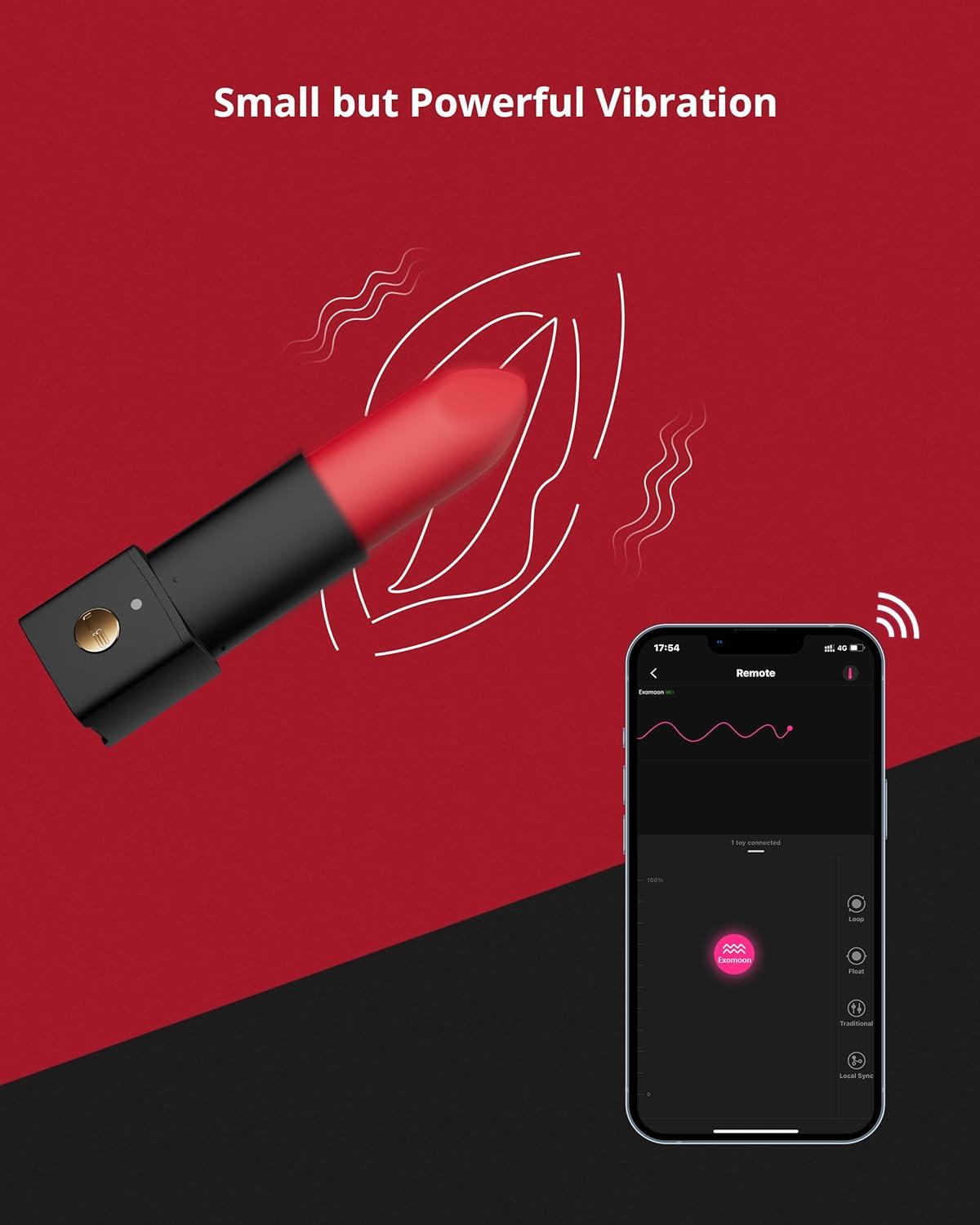 imageLOVENSE Exomoon Mini Bullet Vibrator Bluetooth Secret Lipstick Vibrator Waterproof Nipple Clitoris amp G Spot Massager for Women Small Portable Vibrating amp Massaging Adult Sex Toys for Couples