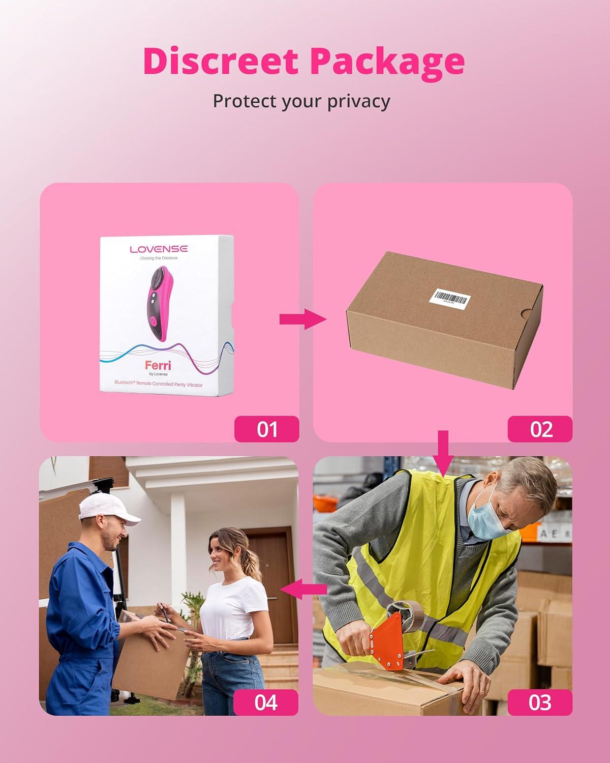 imageLOVENSE Ferri Vibrating Panties Magnetic Mini Wearable Clit Vibrator with Remote Control Long Distance for Female Couple Sex Toy amp Games Clitoral Stimulator Massager Discreet IPX7 Waterproof