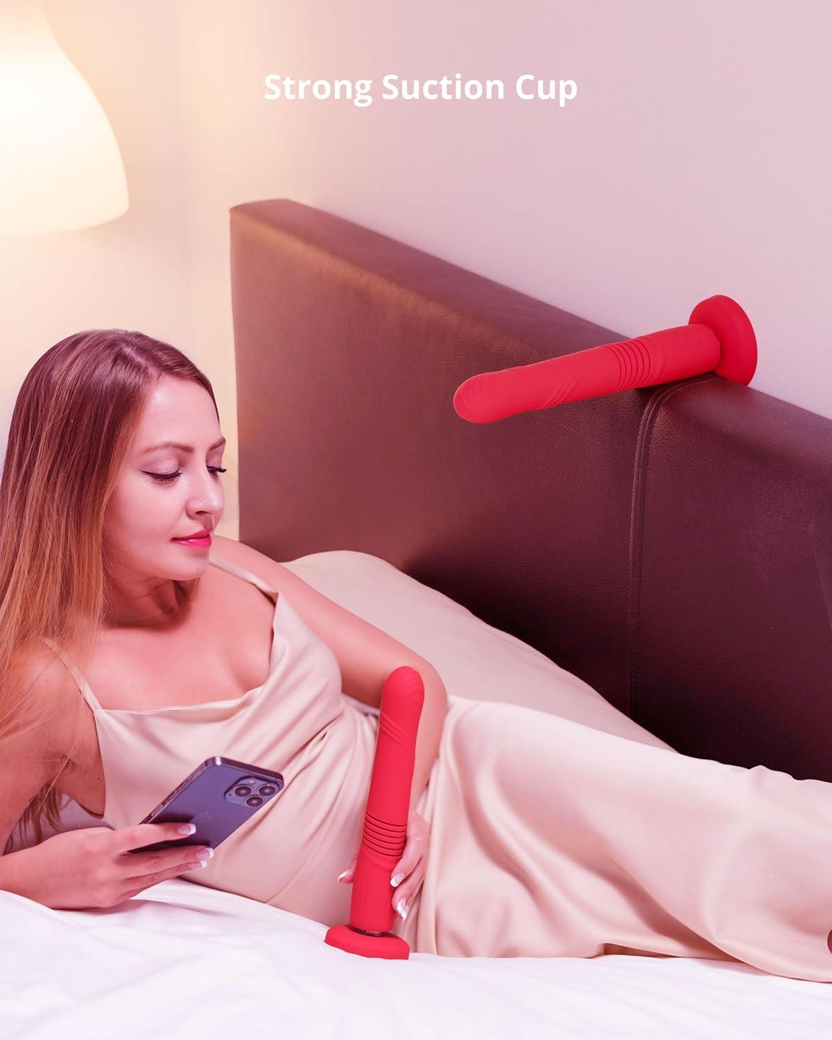 imageLOVENSE Gravity G Spot Thrusting Vibrator App Remote Control GSpot Vibrator for Women Rechargeable G Spot Dildo Thrusting amp Vibrating Modes Bluetooth Adult Sex Toys for Couples Play