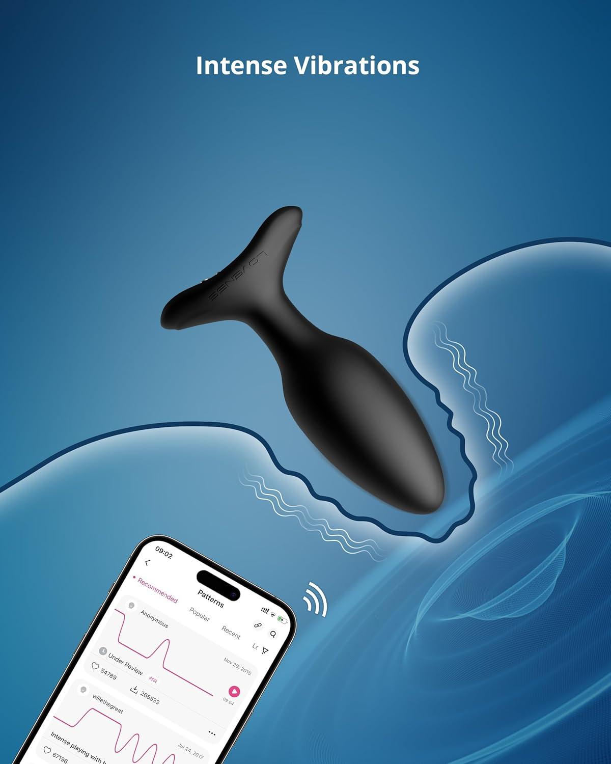 imageLOVENSE Hush 2 Vibrating Butt Plug 10 Silicone Anal Vibrator for Men with Remote Control Waterproof and Rechargeable Big Plug Vibration Machine for Women Adult Anal Plug Sex Toys for CouplesHush 2 15 Inch