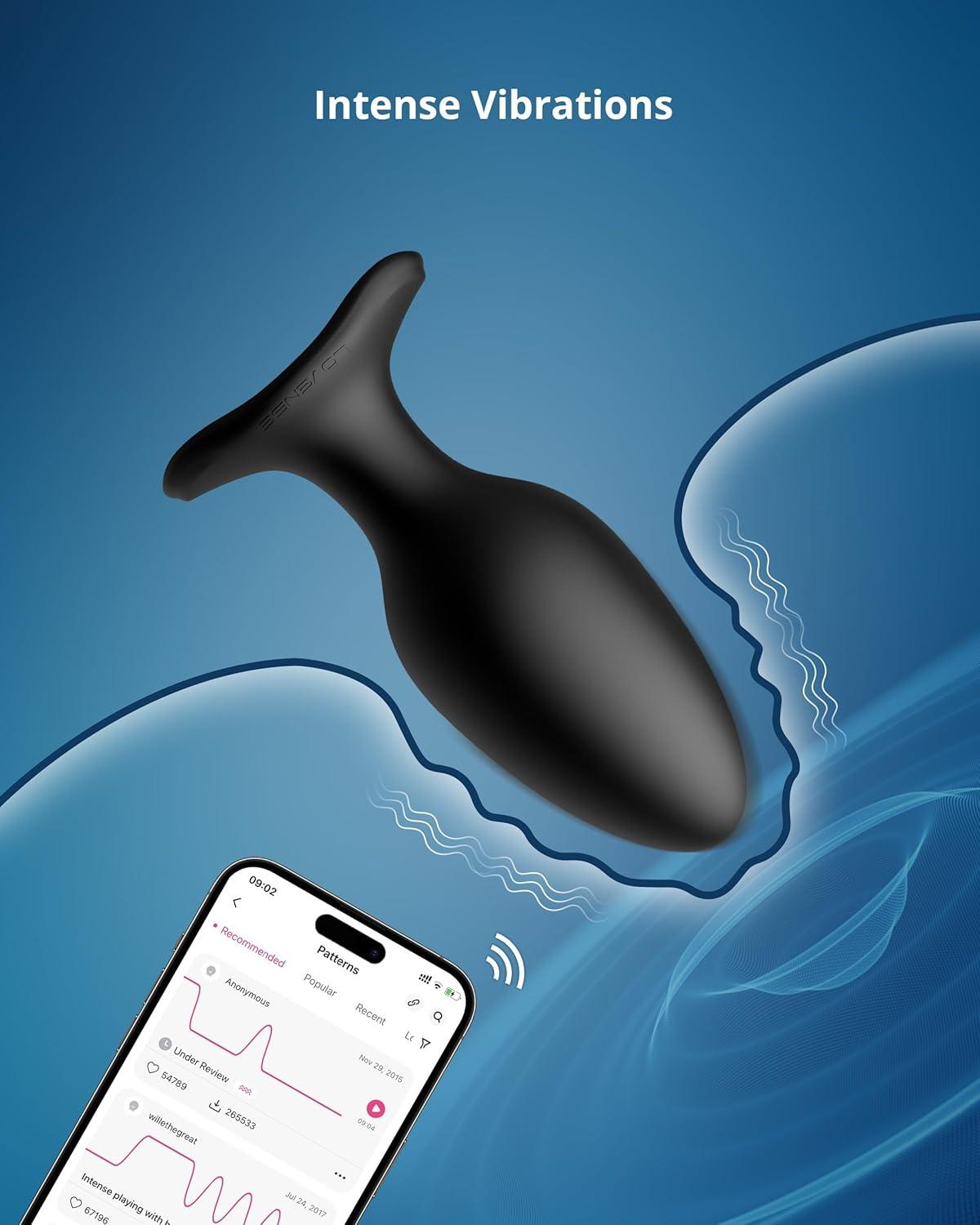 imageLOVENSE Hush 2 Vibrating Butt Plug 10 Silicone Anal Vibrator for Men with Remote Control Waterproof and Rechargeable Big Plug Vibration Machine for Women Adult Anal Plug Sex Toys for CouplesHush 2 225 Inch