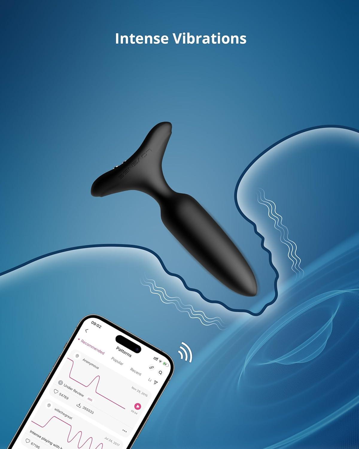 imageLOVENSE Hush 2 Vibrating Butt Plug 10 Silicone Anal Vibrator for Men with Remote Control Waterproof and Rechargeable Big Plug Vibration Machine for Women Adult Anal Plug Sex Toys for CouplesHush 2 1 Inch