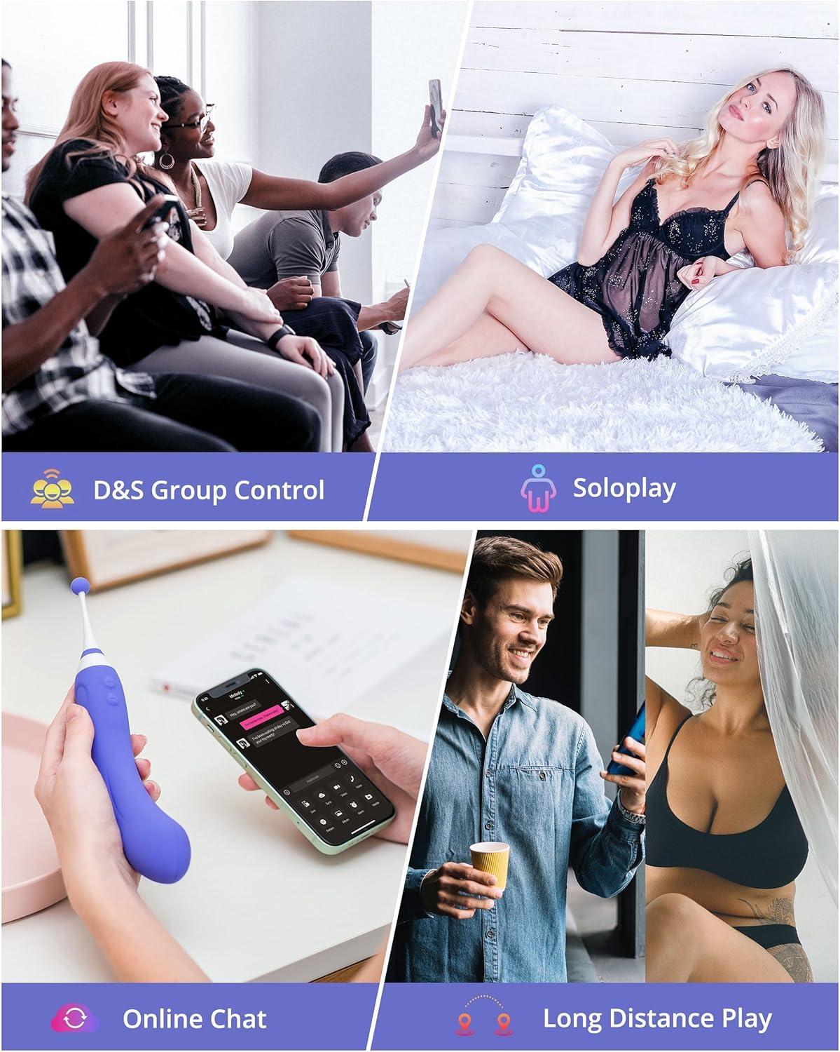 imageLOVENSE Hyphy G Spot Vibrator for Clitoris Vagina Dual Stimulator 3 Attachments Mini Nipple Massagers for Female Small Vibrator Sex Things for Women Pleasure Waterproof Vibrating Sex Toys