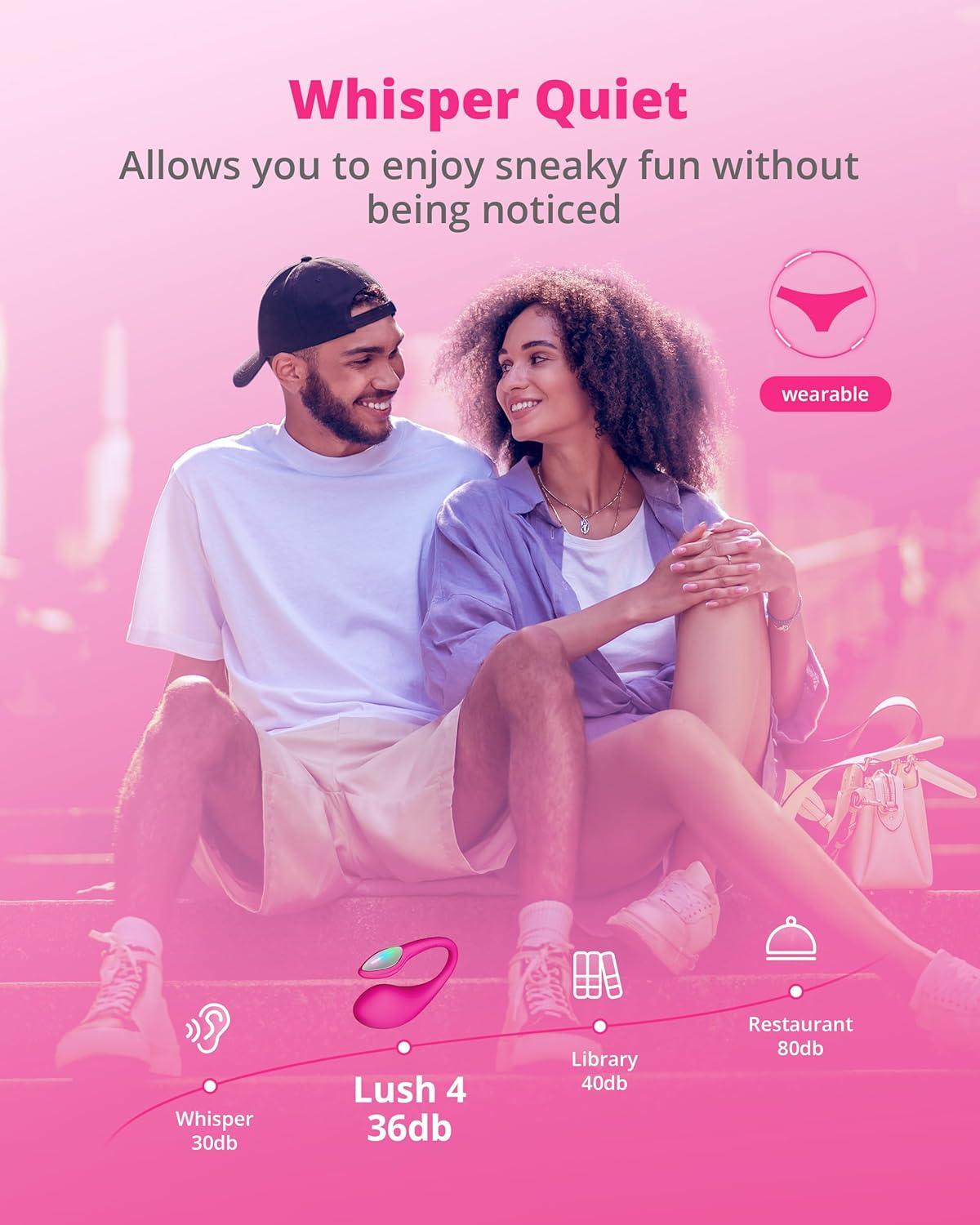 imageLOVENSE Lush 4 G spot Vibrator Couples Sex Toys Powerful Wearable Egg Vibrators APP Remote Control Long Distance Adult Sex Toys amp Games with LED Light IPX7 Waterproof Discreet Rose