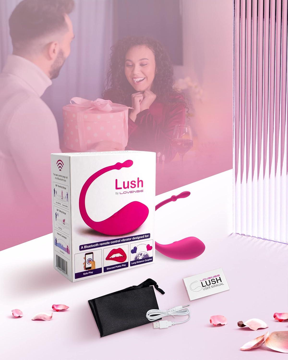 imageLOVENSE Lush G Spot Vibrators with Remote Long Distance App Controlled Egg Vibrator Wireless Bluetooth Vibrating Women Sex Toys Rechargeable Massagers for Female Couples Sexual Stimulator