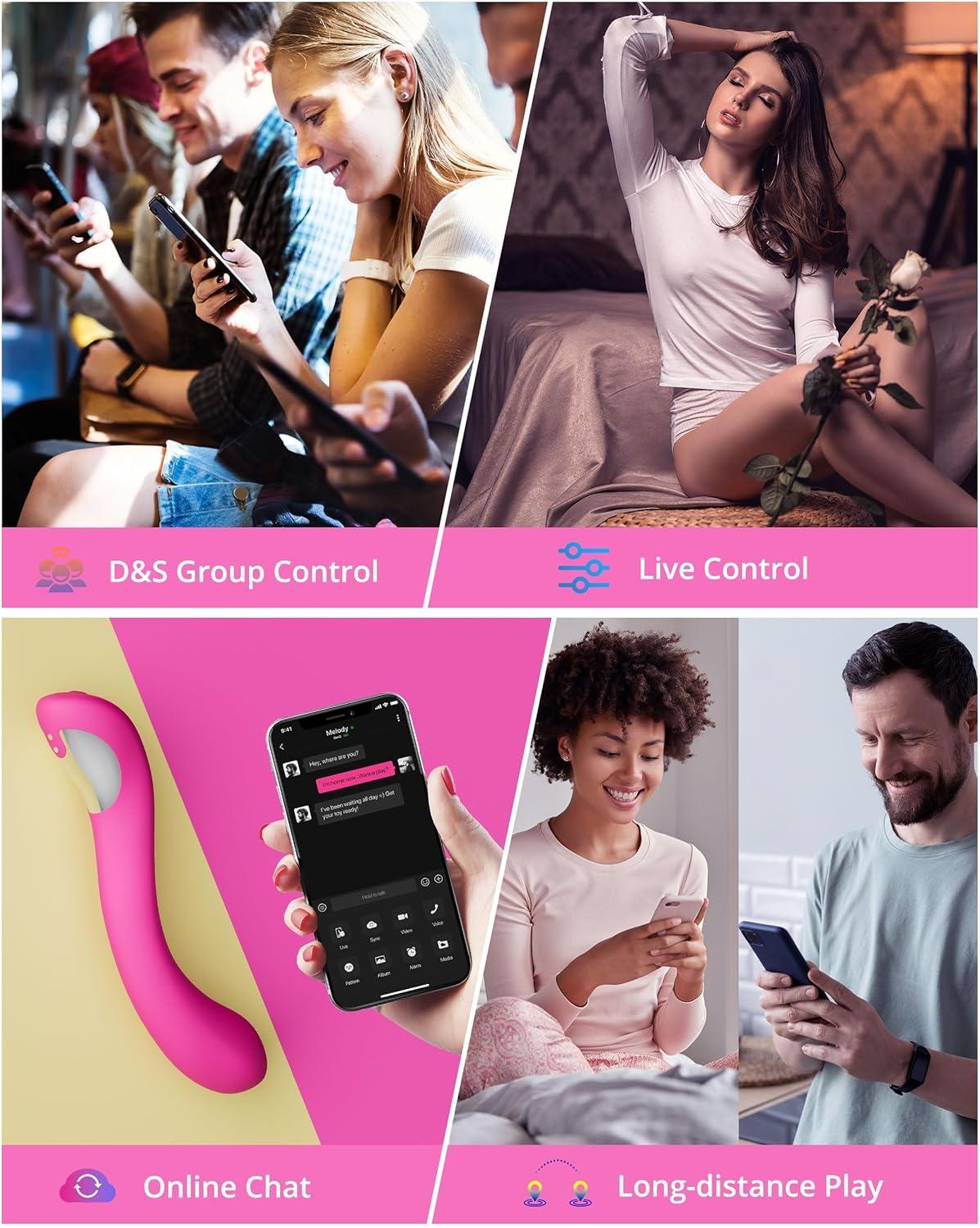imageLOVENSE Osci 2 GSpot Vibrator Oscillating Rechargeable Dildo Stimulator with 10 Customizable Patterns Smartphone Wireless Bluetooth Remote Control Adult Sex Toys for Women Female