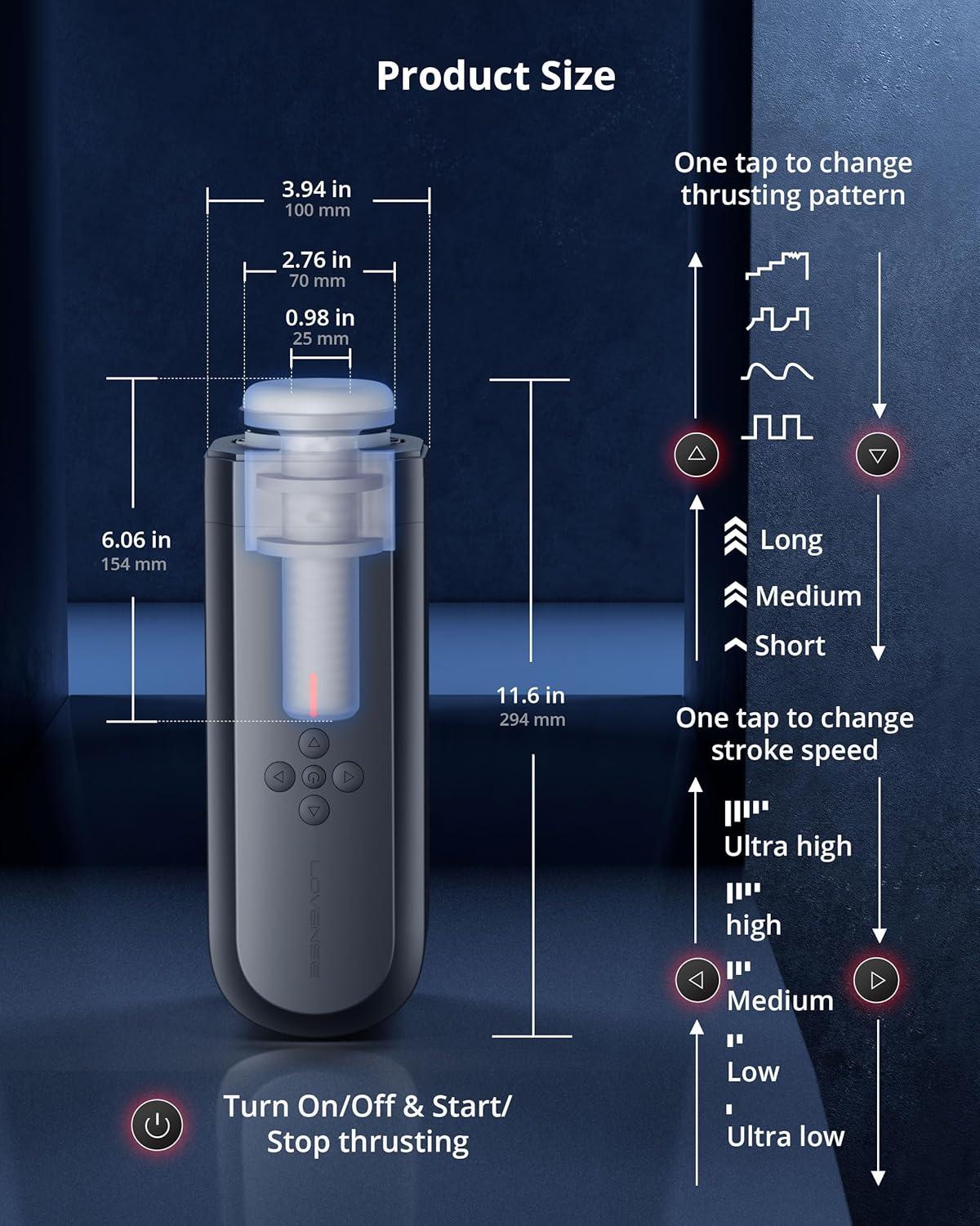 imageLOVENSE Solace Automatic Male Masturbator Stroker Toys HandsFree Electric Masturbators Cup with Adjustable Desk Mount 3D Realistic Pocket Pussy Adult Sex Toys amp Games for Men Pleasure