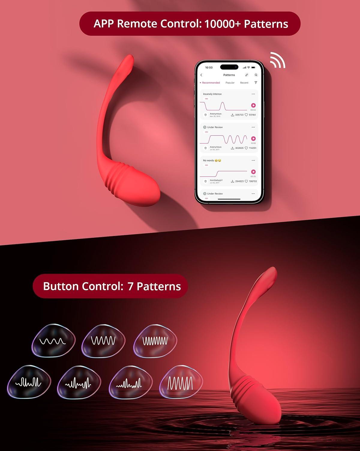 imageLOVENSE Vulse Vibrator Thrusting amp Vibration 2 in 1 Sex Toys Remote Control G Spot Vibrators Dildo for Long Distance Play Unlimited Custom Patterns Adult Sex Toys amp Games for Women Couples Pleasure