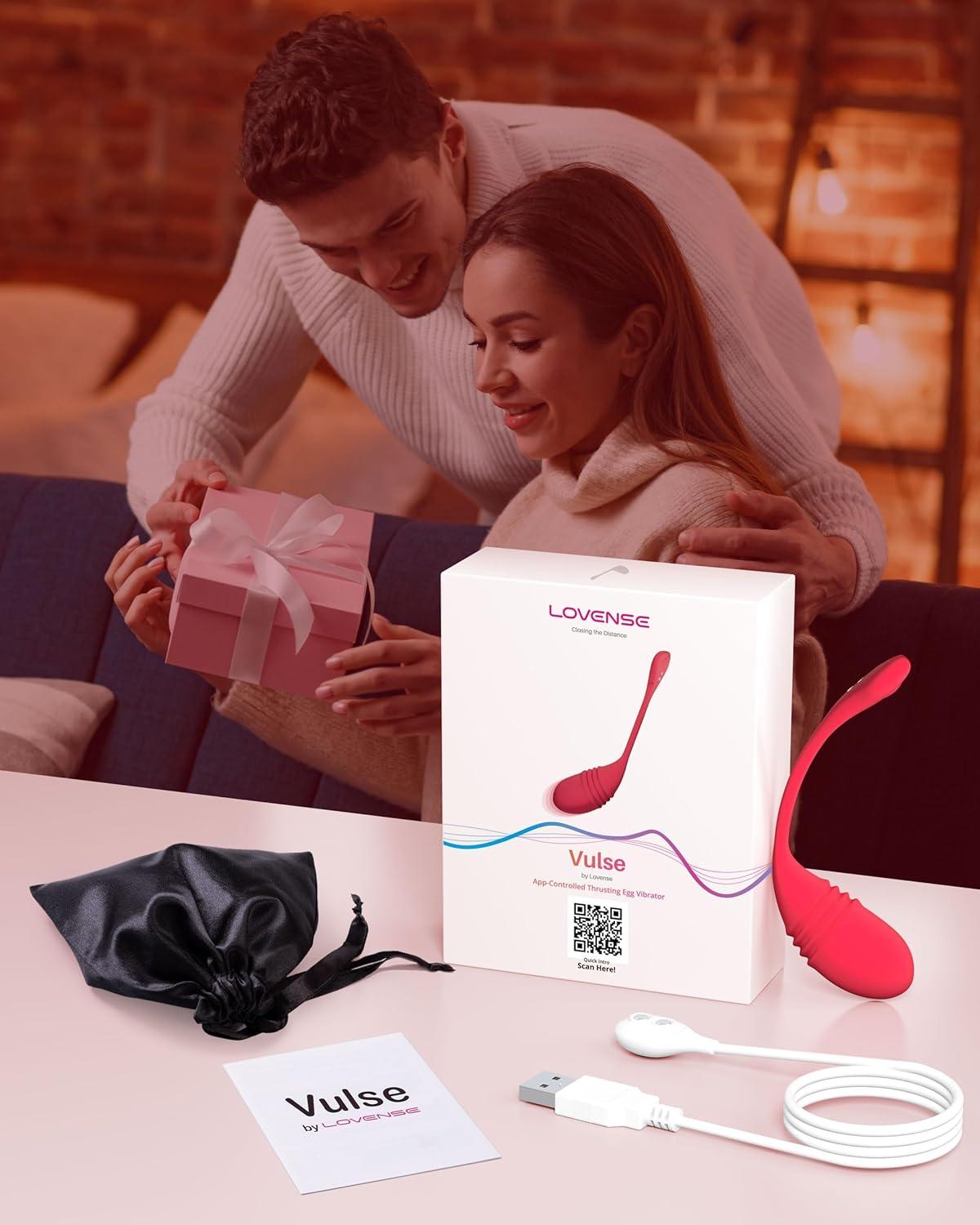 imageLOVENSE Vulse Vibrator Thrusting amp Vibration 2 in 1 Sex Toys Remote Control G Spot Vibrators Dildo for Long Distance Play Unlimited Custom Patterns Adult Sex Toys amp Games for Women Couples Pleasure