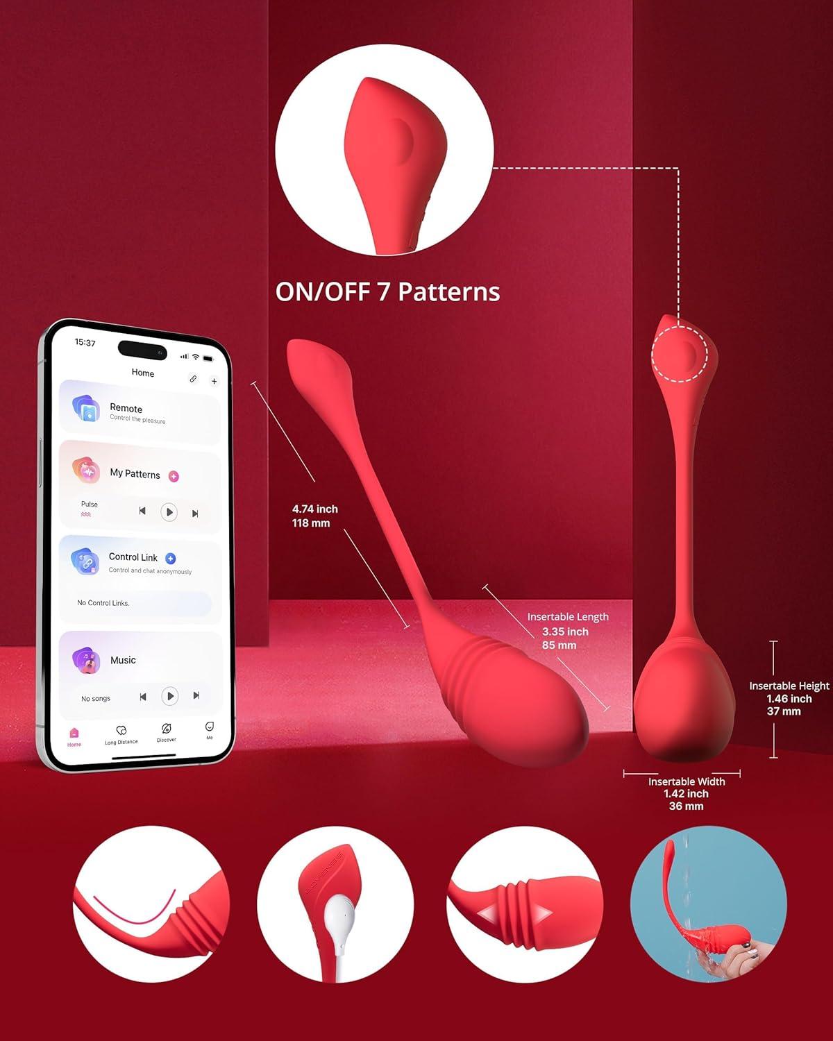 imageLOVENSE Vulse Vibrator Thrusting amp Vibration 2 in 1 Sex Toys Remote Control G Spot Vibrators Dildo for Long Distance Play Unlimited Custom Patterns Adult Sex Toys amp Games for Women Couples Pleasure
