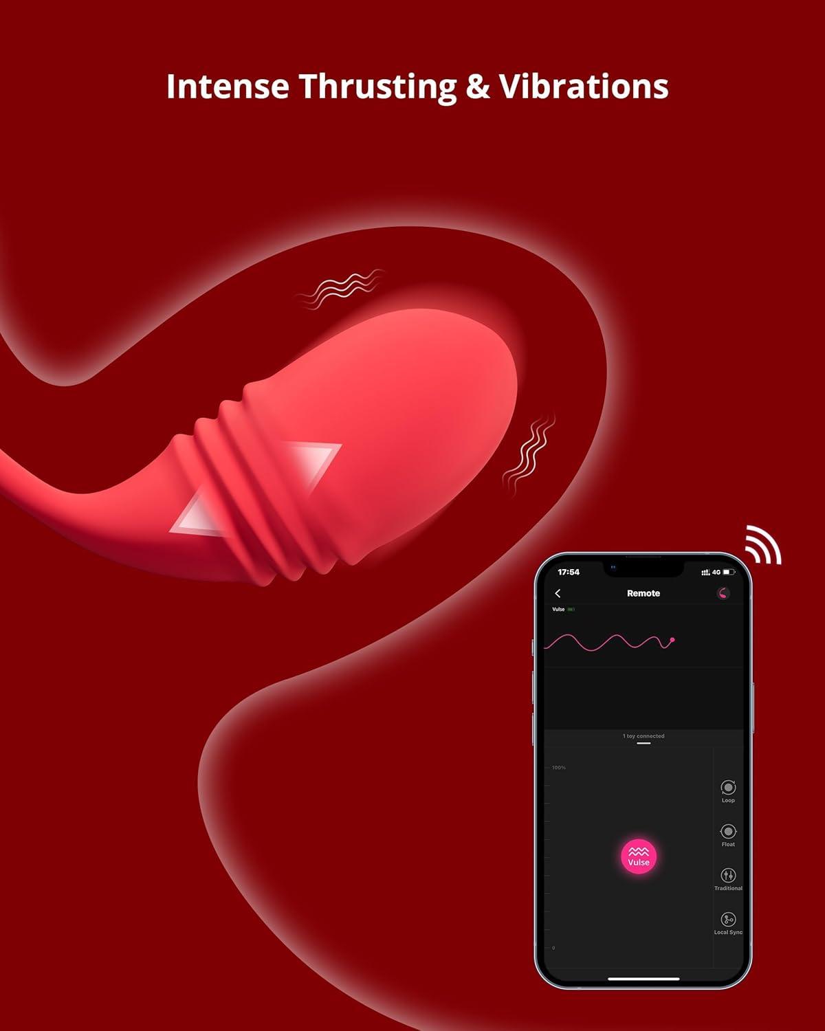 imageLOVENSE Vulse Vibrator Thrusting amp Vibration 2 in 1 Sex Toys Remote Control G Spot Vibrators Dildo for Long Distance Play Unlimited Custom Patterns Adult Sex Toys amp Games for Women Couples Pleasure