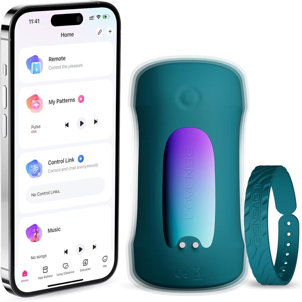imageLOVENSE Gush 2 Automatic Male Masturbator Stroker Vibrating amp Oscillating Adult Sex Toys amp Games with Endurance Training App Remote Control Penis Vibrator Massager Cock Ring with Adjustable Buckles