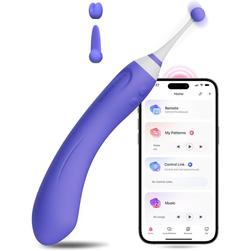 imageLOVENSE Hyphy G Spot Vibrator for Clitoris Vagina Dual Stimulator 3 Attachments Mini Nipple Massagers for Female Small Vibrator Sex Things for Women Pleasure Waterproof Vibrating Sex Toys