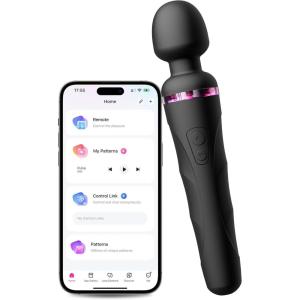 LOVENSE Domi 2 Wand Massager Clitoral Vibrators, Intense Vibrator Black Adult Sex Toys&Games for Women Men Powerful Massage with Dual Rotating Head, Remote Control Vibrator for Couple Play