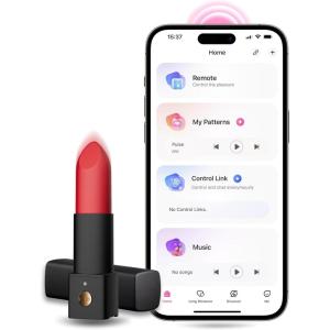 LOVENSE Exomoon Mini Bullet Vibrator Bluetooth Secret Lipstick Vibrator, Waterproof Nipple, Clitoris & G Spot Massager for Women, Small Portable Vibrating & Massaging Adult Sex Toys for Couples