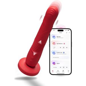 LOVENSE Gravity G Spot Thrusting Vibrator, App Remote Control G-Spot Vibrator for Women Rechargeable G Spot Dildo Thrusting & Vibrating Modes, Bluetooth Adult Sex Toys for Couples Play