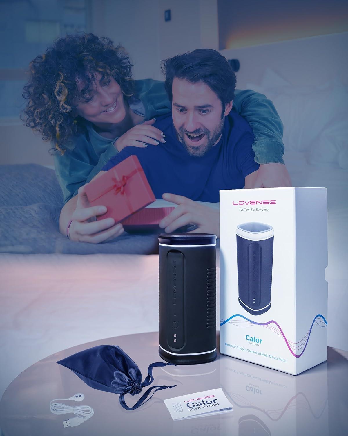 imageLOVENSE Calor Male Masturbator Automatic Male Masturbator Cup with 7 Thrusting Rotating for Penis Stimulation Electric Masturbation Toy Blowjob Stroker Adult Sex Toys for Men