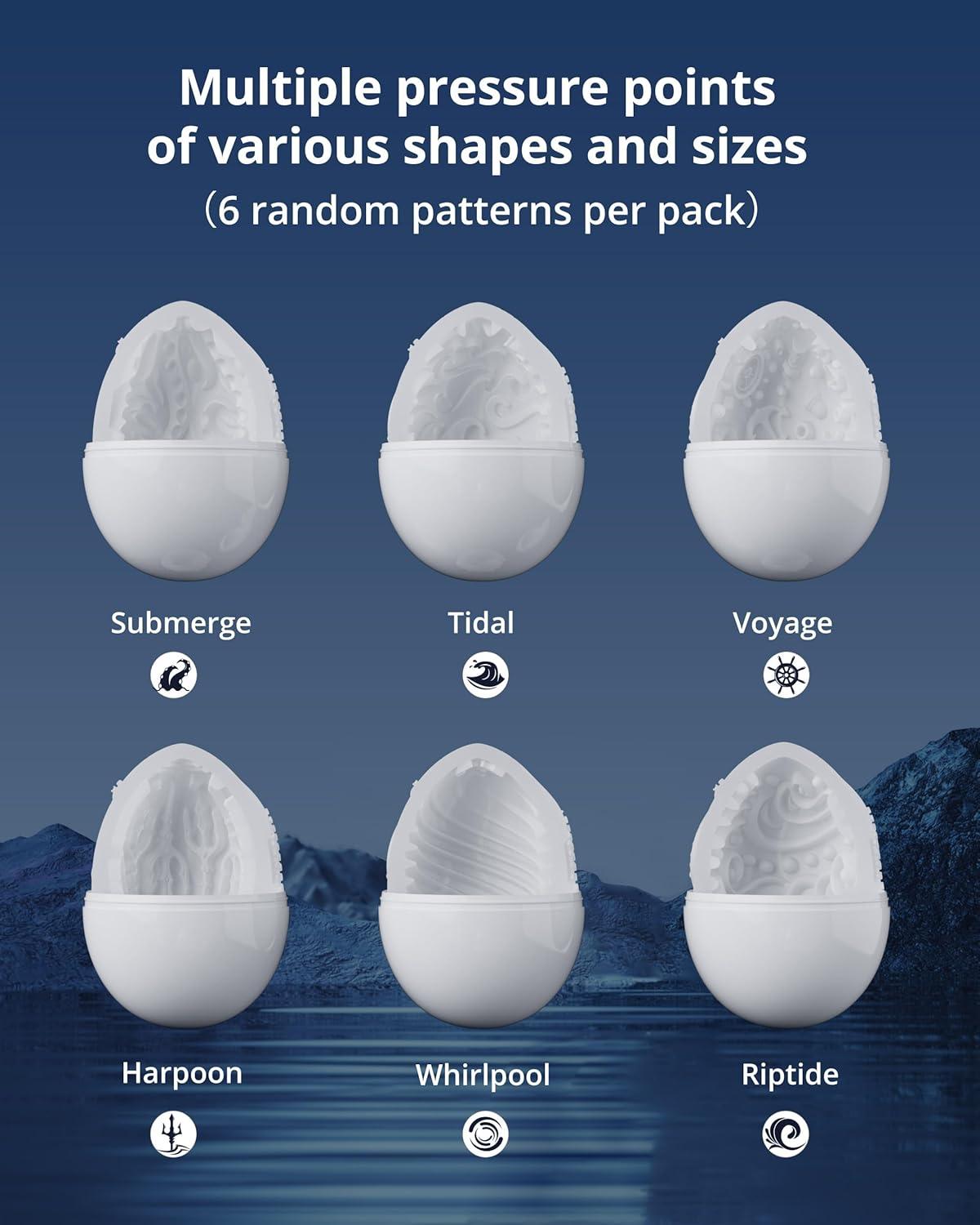 imageLOVENSE Kraken Portable Male Masturbator Egg Disposable Pocket Pussy Masturbators Blowjob Adult Male Sex Toys for Men Masturbation 6 Pack