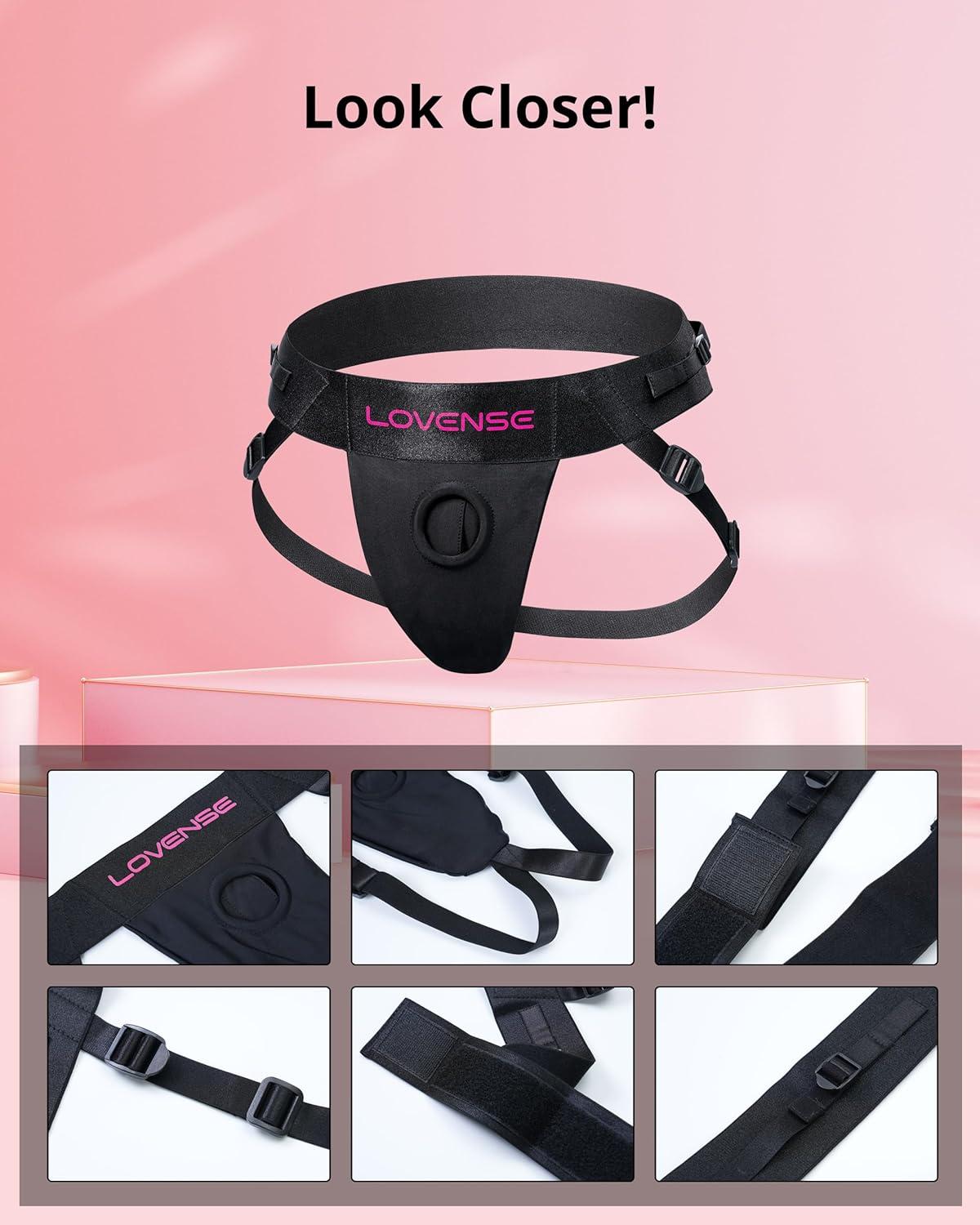 imageLOVENSE Lapis Strapless Strap on Dildos DoubleEnded G Spot Vibrator Adult Toy for Couple PeggingLOVENSE Harness Belt for Lapis Strapless StrapOn