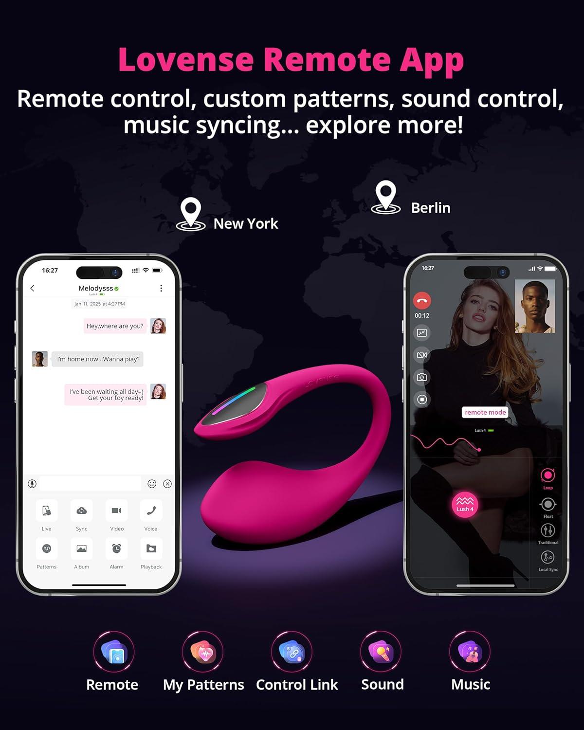 imageLOVENSE Lush 4 Remote Control Wearable Gspot Egg Vibrator for WomenLOVENSE Ferri Wearable Magnetic Panty Vibrator with Remote Control Long Distance Play for Women Pleasure