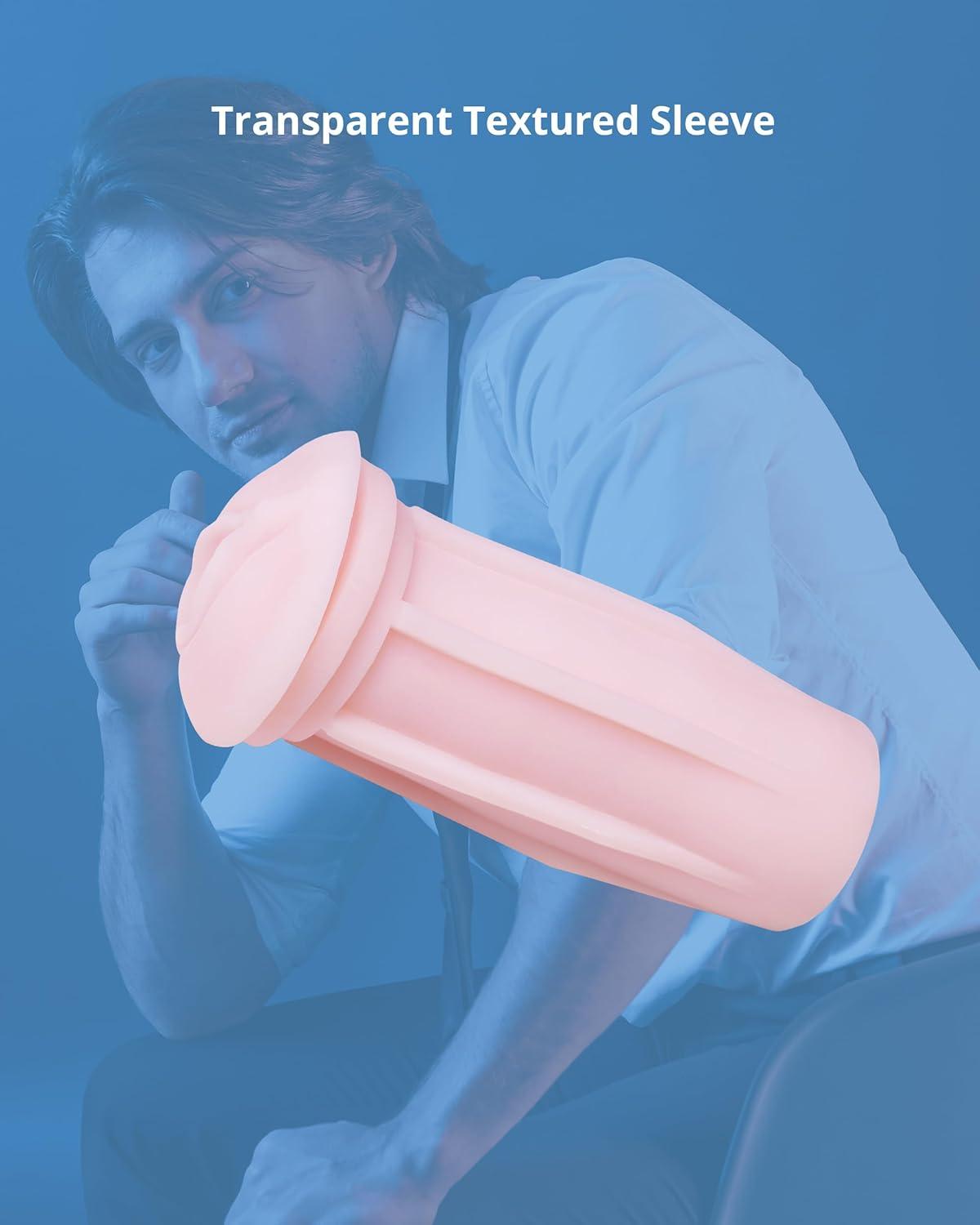 imageLOVENSE Max 2 Automatic Male Masturbator Sex Toy for Men with 360 Degree Contraction LOVENSE Pocket Sleeves Electric Masturbator Cup Stroker Accessories 3D Natural Color