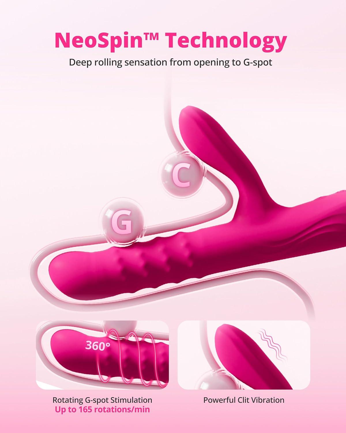 imageLovense Velvo Rabbit Vibrator with Rotating Beads Powerful GSpot amp Clit Vibrator Adult Toys for Women App Remote Control Long Distance Couple Vibrating Dildos Waterproof Rechargeable Sex Toys