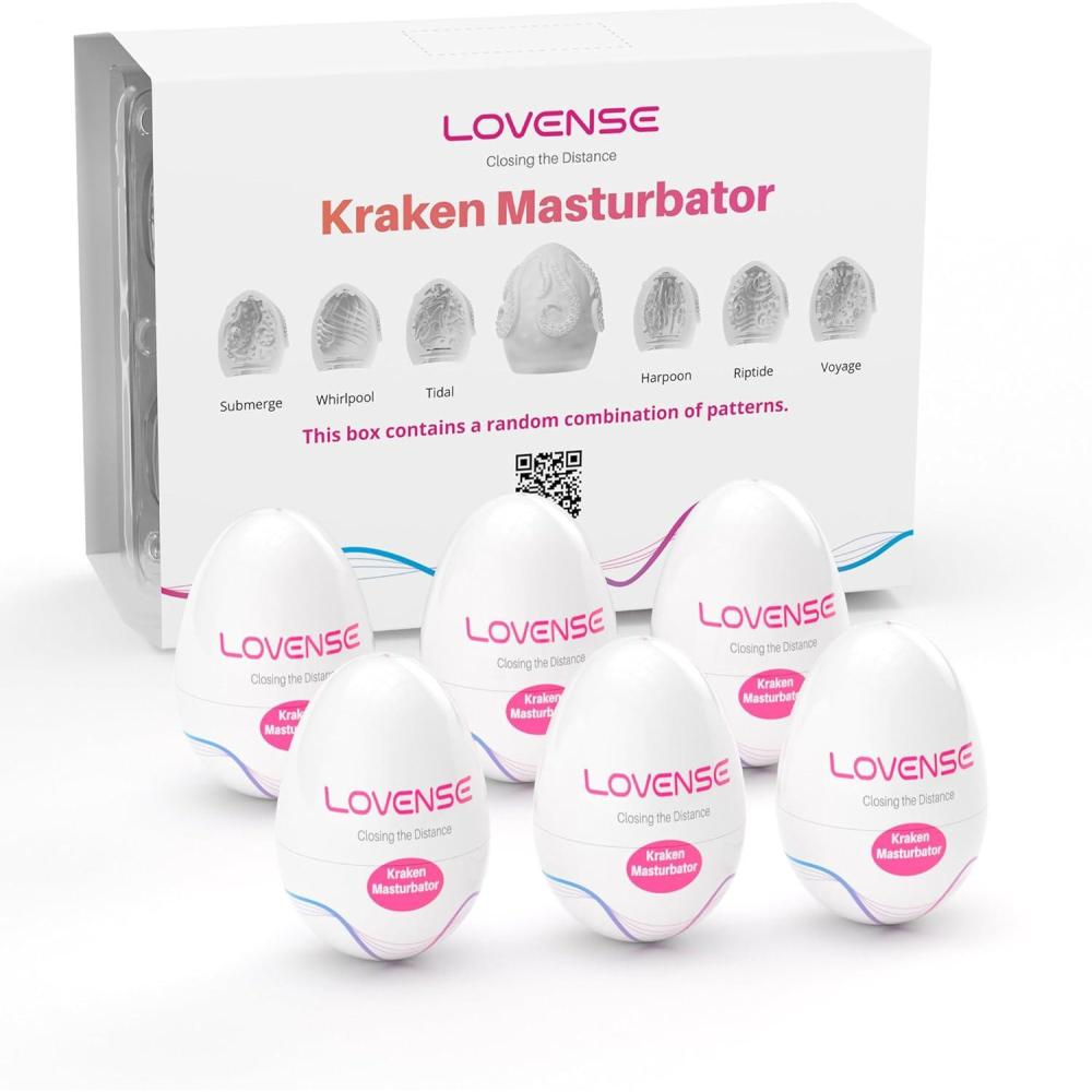 imageLOVENSE Kraken Portable Male Masturbator Egg Disposable Pocket Pussy Masturbators Blowjob Adult Male Sex Toys for Men Masturbation 6 Pack