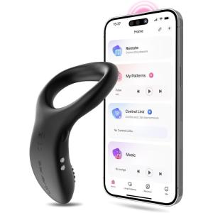 LOVENSE Diamo Vibrating Penis Ring, Cock Ring for Men, Prostate Massager, Long Distance Bluetooth Remote Reach with Music Sync, Partner & App Control, Male Sex Toys