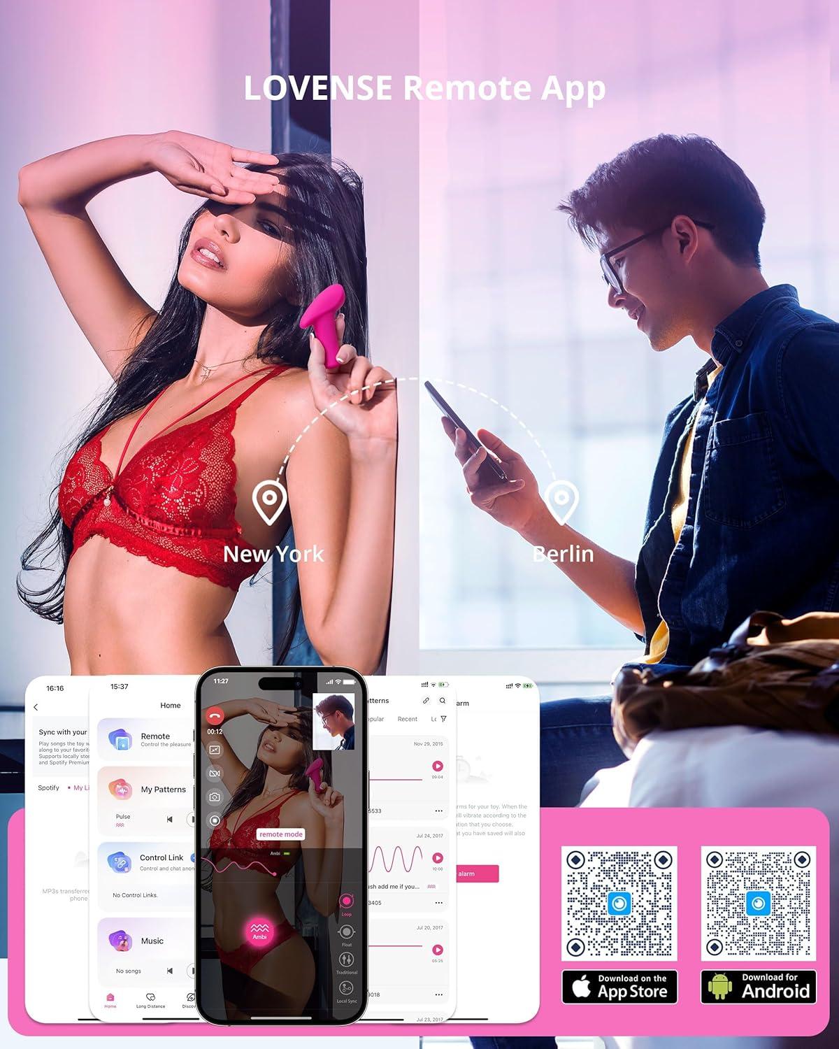 imageLOVENSE Ambi Mini Bullet Vibrator Small and Discreet Powerful Stimulator with Long Distance Bluetooth Wireless Control Hammer Shape to Pinpoint Stimulate