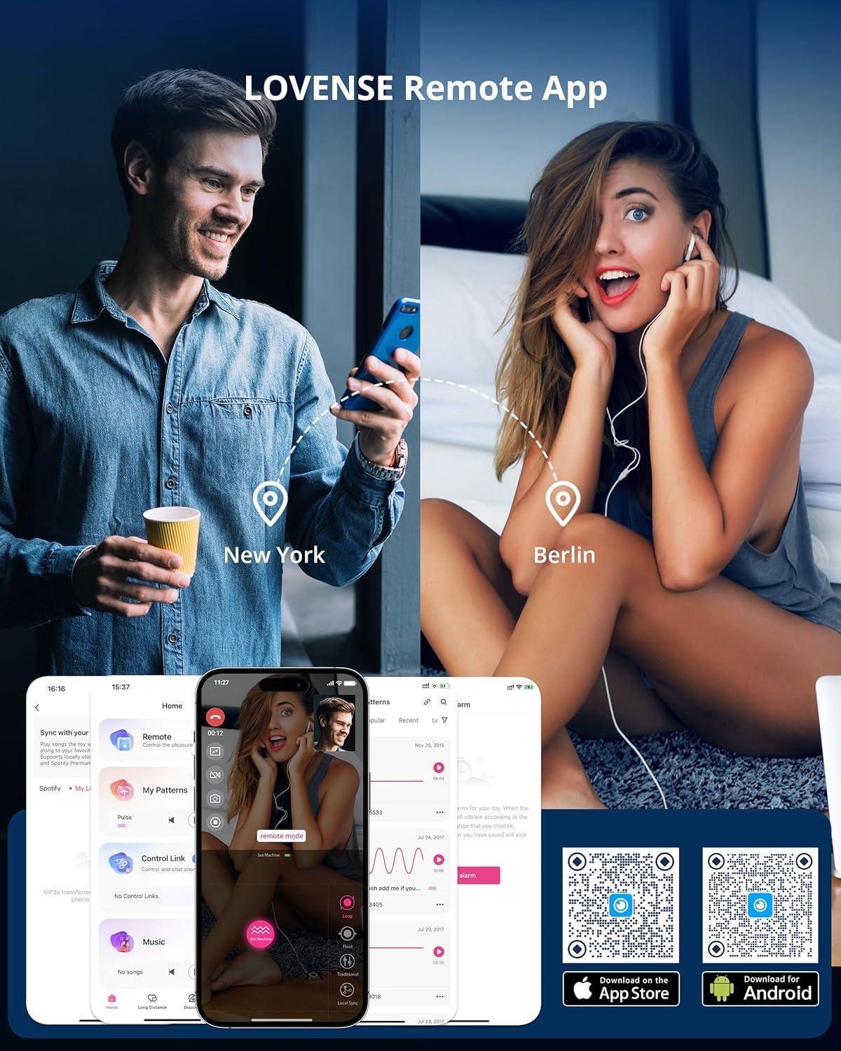 imageLOVENSE Automatic Sex Machine Sex Toys DualPenetration VaginalAnal Massager Electric Thrusting Dildo Machine Device with Adjustable Speed for Single Couples