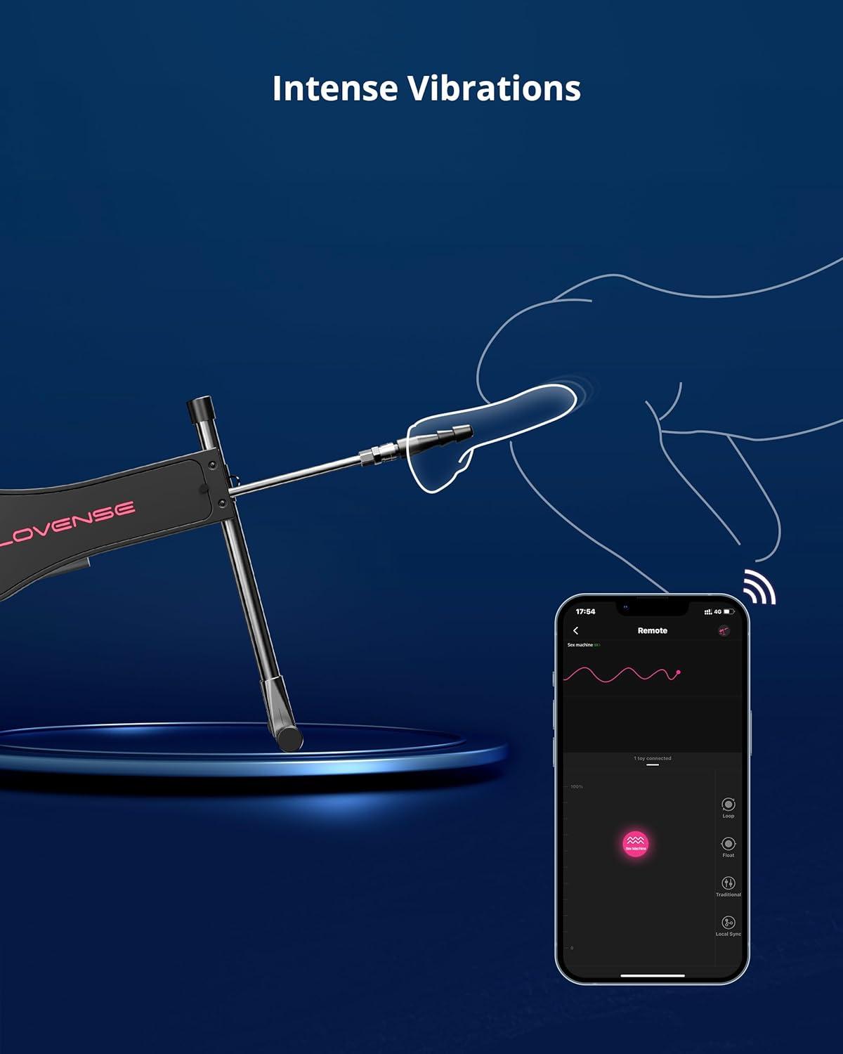 imageLOVENSE Automatic Sex Machine Sex Toys DualPenetration VaginalAnal Massager Electric Thrusting Dildo Machine Device with Adjustable Speed for Single Couples