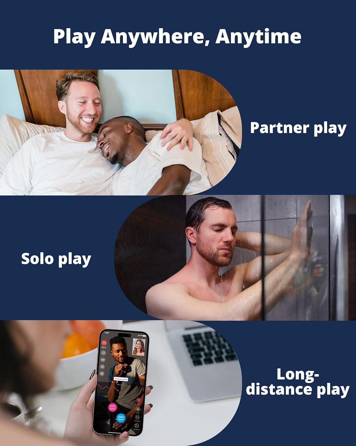 imageLOVENSE Edge 2 Prostate Massager Vibrating Butt Plug Adjustable Anal Vibrator with Remote Control Adult Sex Toys amp Games for Men Beginner Advanced Player Powerful Vibration Waterproof