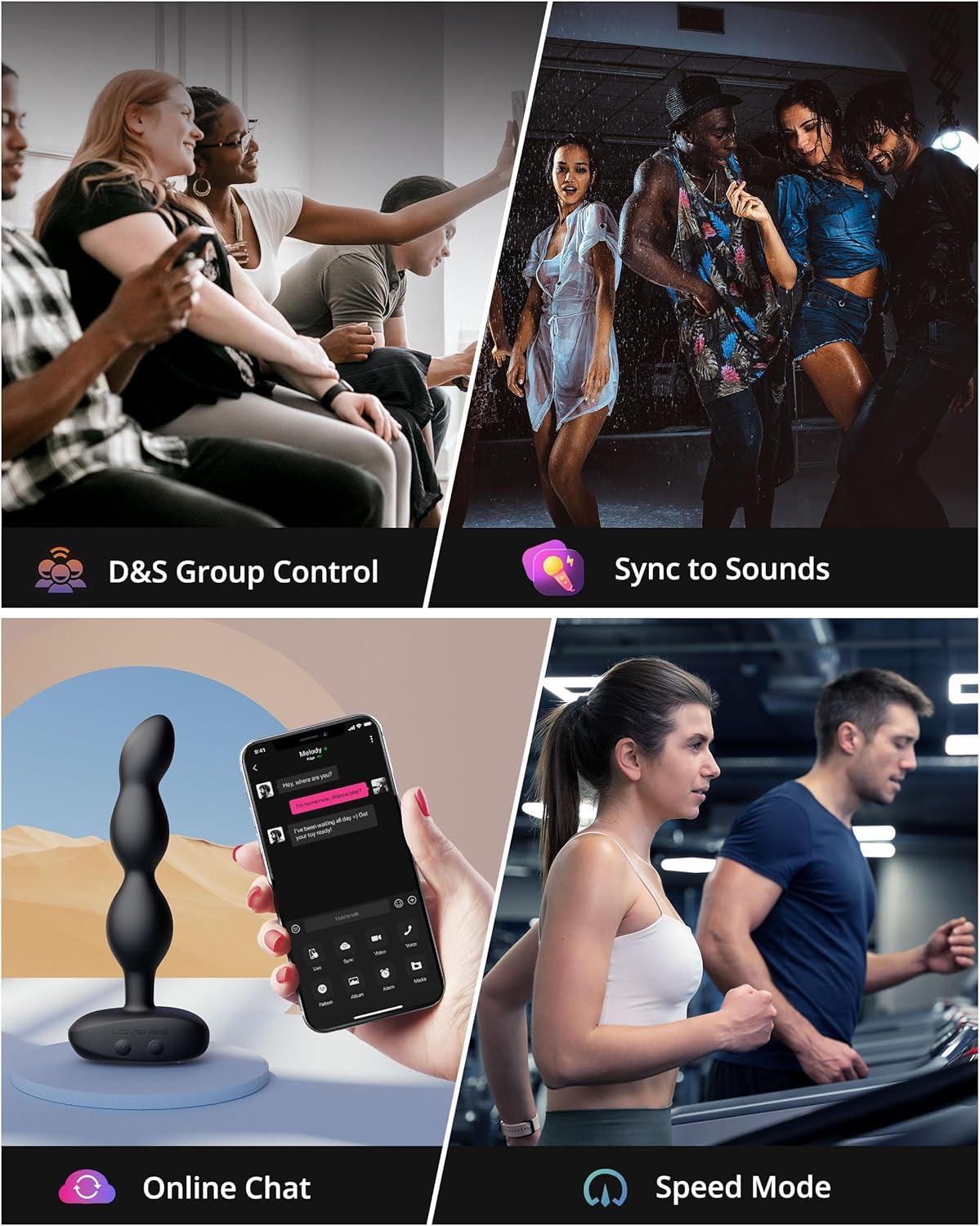 imageLOVENSE Ridge Vibrator Anal Beads Dildo 360 Rotating Vibrating Butt Plug Anal Sexy Toys for Men Women Adult Toy Prostate Massager Remote Control Anal Vibrator for Beginner amp Advanced Player