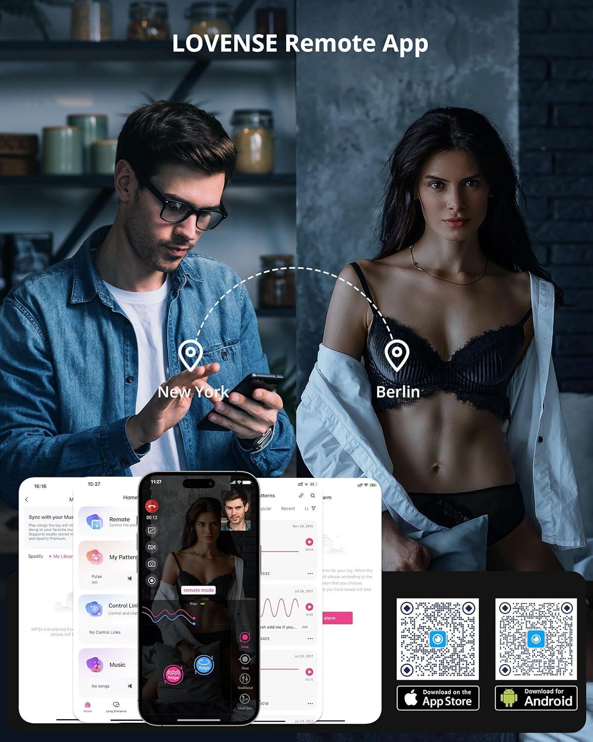 imageLOVENSE Ridge Vibrator Anal Beads Dildo 360 Rotating Vibrating Butt Plug Anal Sexy Toys for Men Women Adult Toy Prostate Massager Remote Control Anal Vibrator for Beginner amp Advanced Player