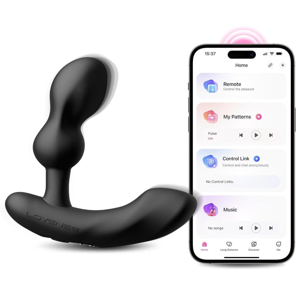imageLOVENSE Edge 2 Prostate Massager Vibrating Butt Plug Adjustable Anal Vibrator with Remote Control Adult Sex Toys amp Games for Men Beginner Advanced Player Powerful Vibration Waterproof