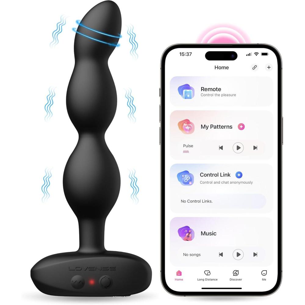 imageLOVENSE Ridge Vibrator Anal Beads Dildo 360 Rotating Vibrating Butt Plug Anal Sexy Toys for Men Women Adult Toy Prostate Massager Remote Control Anal Vibrator for Beginner amp Advanced Player
