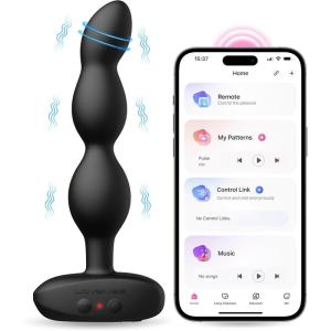LOVENSE Ridge Vibrator Anal Beads Dildo, 360° Rotating Vibrating Butt Plug Anal Sexy Toys for Men Women, Adult Toy Prostate Massager, Remote Control Anal Vibrator for Beginner & Advanced Player