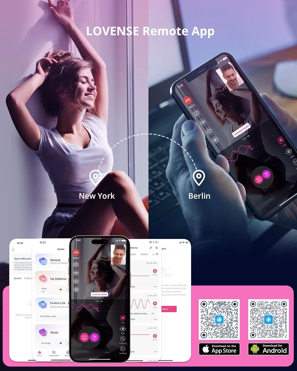 imageLOVENSE Flexer Wearable Panty Vibrator App Remote Control Butterfly Vibrator for Women Pleasure Rechargeable Clitoral G Spot Stimulator Bluetooth Adult Sex Toys for Couples Play