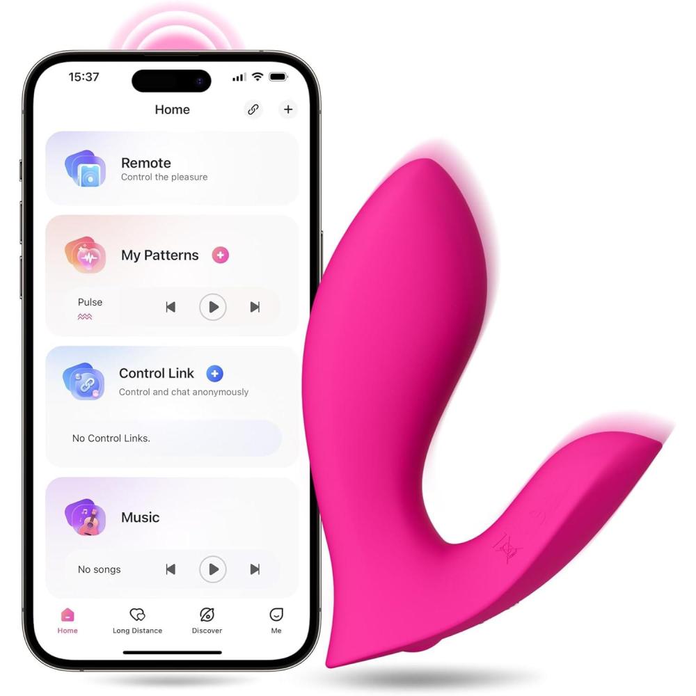 imageLOVENSE Flexer Wearable Panty Vibrator App Remote Control Butterfly Vibrator for Women Pleasure Rechargeable Clitoral G Spot Stimulator Bluetooth Adult Sex Toys for Couples Play