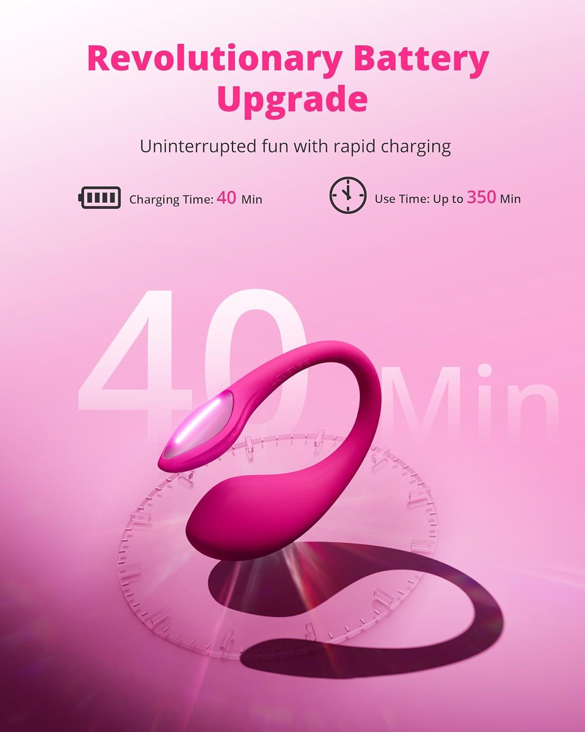 imageLOVENSE Lush Mini Discreet G Spot Vibrator Mini Powerful Remote Control Couples Sex Toys for Her 10000 Vibrations Modes Wearable Egg Vibrators for Beginner Waterproof Quiet Portable for Travel