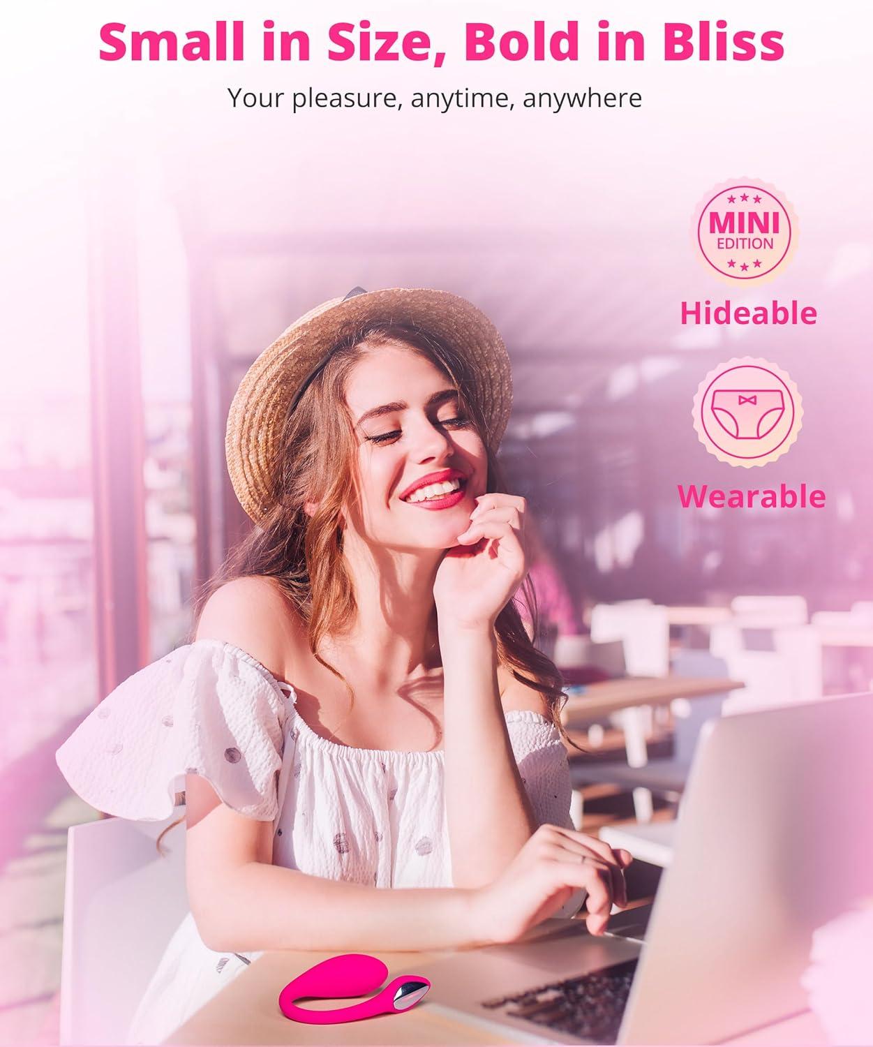 imageLOVENSE Lush Mini Discreet G Spot Vibrator Mini Powerful Remote Control Couples Sex Toys for Her 10000 Vibrations Modes Wearable Egg Vibrators for Beginner Waterproof Quiet Portable for Travel