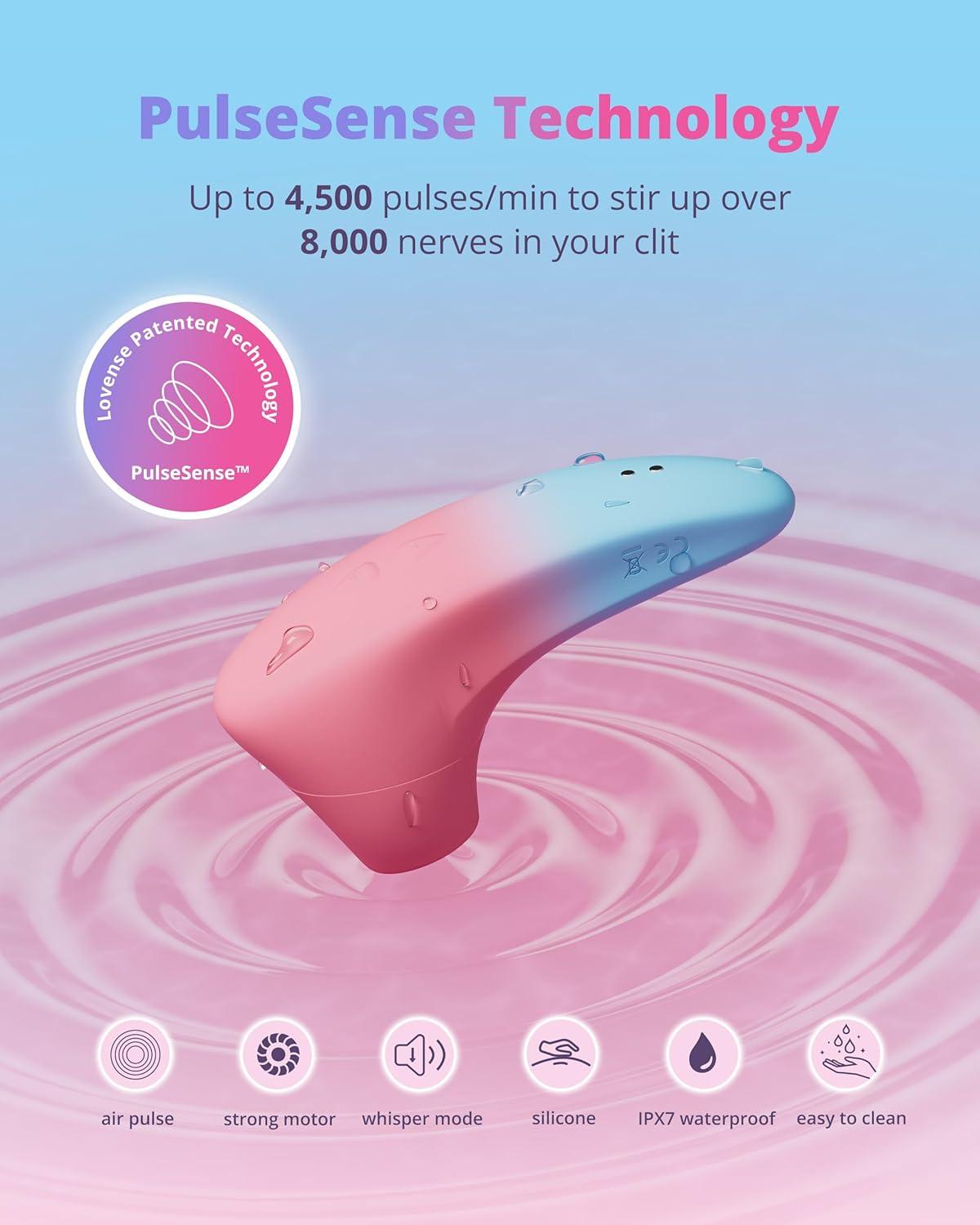 imageLOVENSE Tenera 2 PulseSense Sucking Vibrator AppControlled Clitoral Suction Stimulator Clitoris Nipples Vibrating Adult Sex Toys Games for Women Couples Pleasure