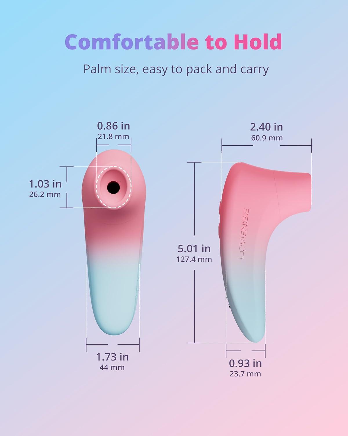 imageLOVENSE Tenera 2 PulseSense Sucking Vibrator AppControlled Clitoral Suction Stimulator Clitoris Nipples Vibrating Adult Sex Toys Games for Women Couples Pleasure