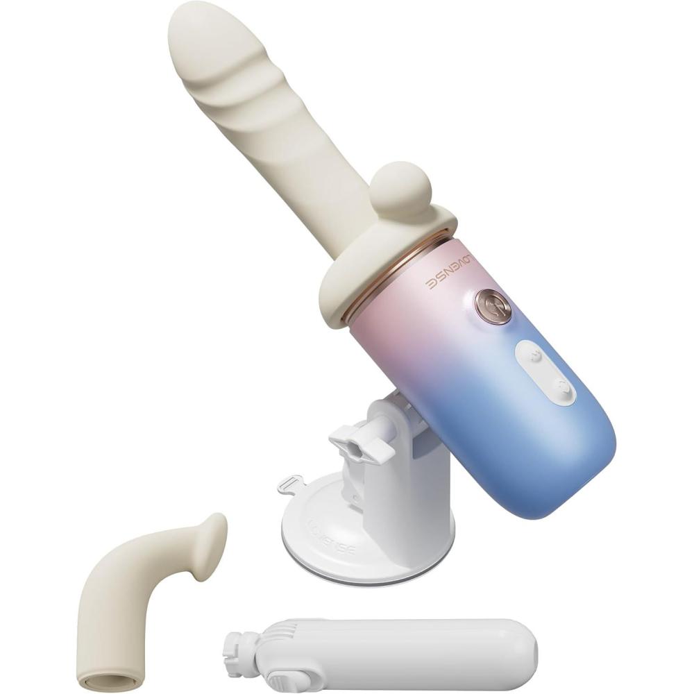 imageLOVENSE Spinel Thrusting Dildo VibratingampHeating Dildo Machine App Remote Control Couples Sex Toy HighSpeed GSpotampClit Vibrator Dual Stimulation Adjustable Suction Cup for HandsFree Pleasure
