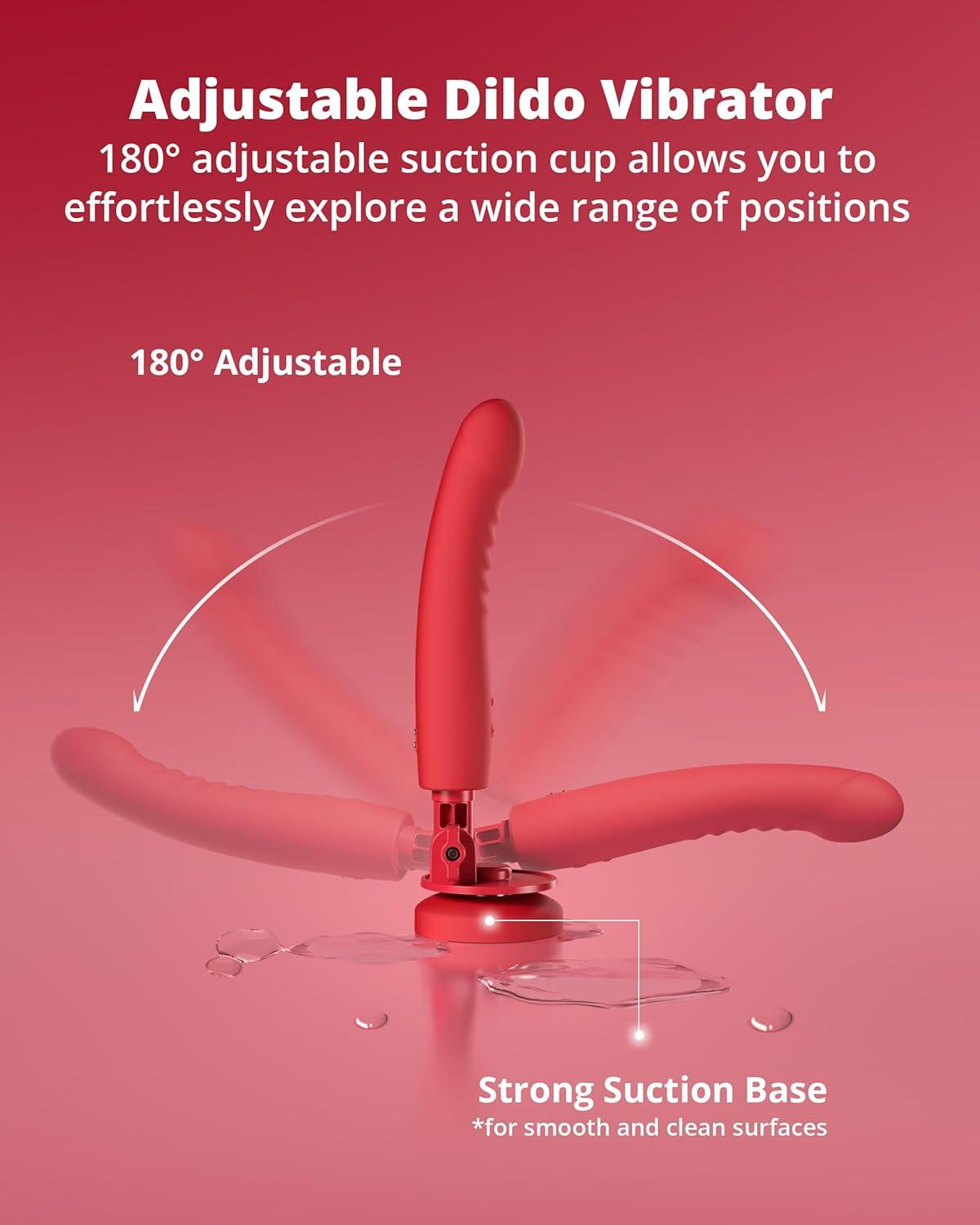 imageLOVENSE Mission 2 Dildo Machine Adjustable 180 Suction Cup Dildo App Remote Control Sex Machine for Women Powerful Vibration amp TouchSense Automatic Sex Toy for Couple